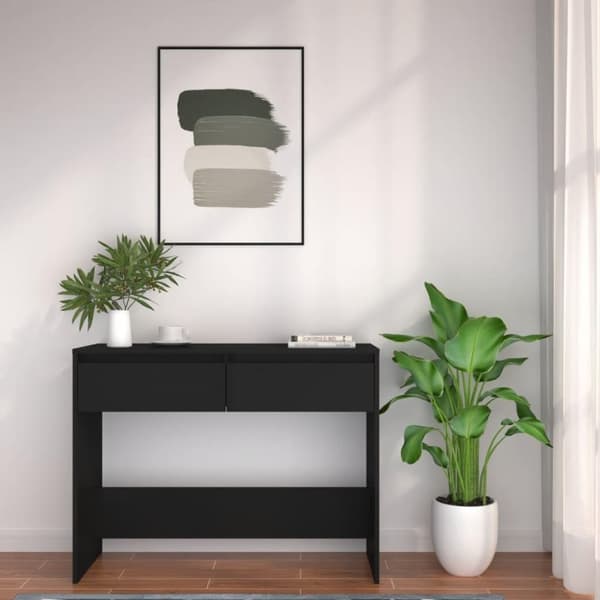 vidaXL konsolbord 100x35x76,5 cm spånplade sort