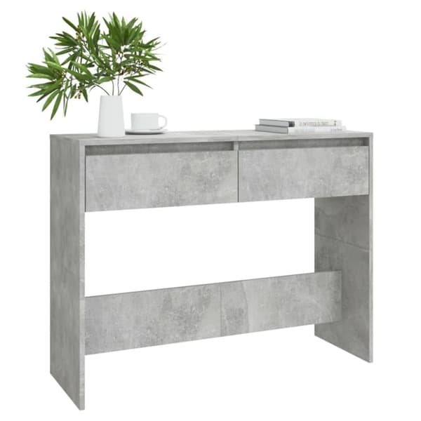 vidaXL Konsollbord betonggrå 100x35x76,5 cm sponplate