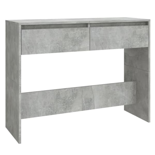 vidaXL Konsollbord betonggrå 100x35x76,5 cm sponplate