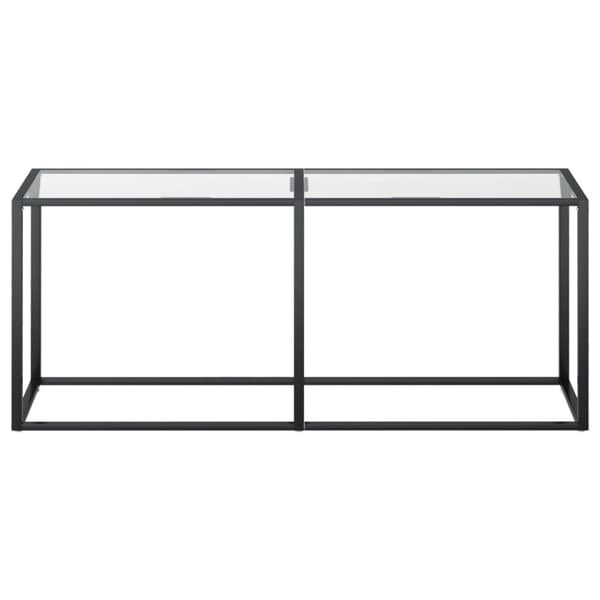 vidaXL konsolbord 180x35x75,5 cm hærdet glas transparent