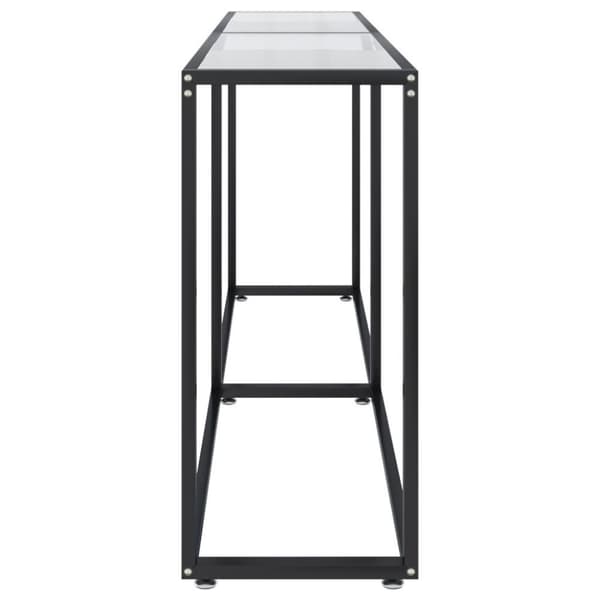 vidaXL konsolbord 180x35x75,5 cm hærdet glas transparent