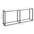 Miniatyrbillede 6 af 9: vidaXL konsolbord 180x35x75,5 cm hærdet glas transparent