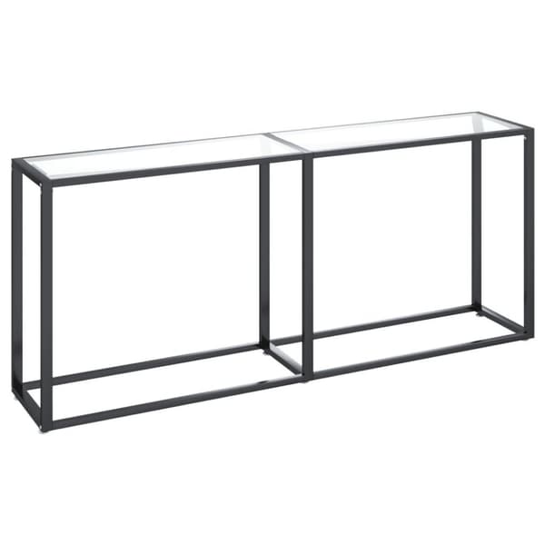 vidaXL konsolbord 180x35x75,5 cm hærdet glas transparent