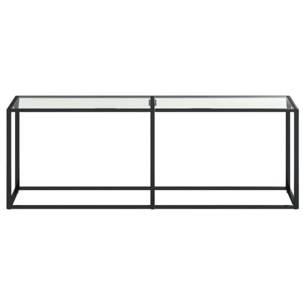 vidaXL konsolbord 220x35x75,5 cm hærdet glas transparent