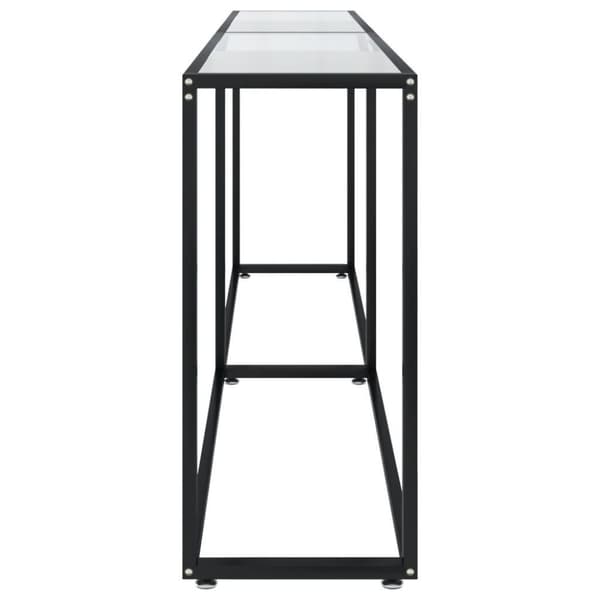 vidaXL konsolbord 220x35x75,5 cm hærdet glas transparent
