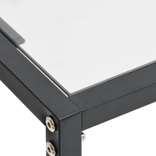 vidaXL konsolbord 220x35x75,5 cm hærdet glas transparent