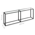 Miniatyrbillede 6 af 9: vidaXL konsolbord 220x35x75,5 cm hærdet glas transparent