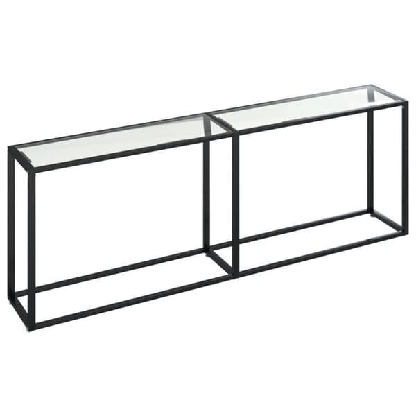 vidaXL konsolbord 220x35x75,5 cm hærdet glas transparent