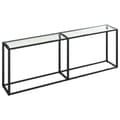 Miniatyrbillede 1 af 9: vidaXL konsolbord 220x35x75,5 cm hærdet glas transparent