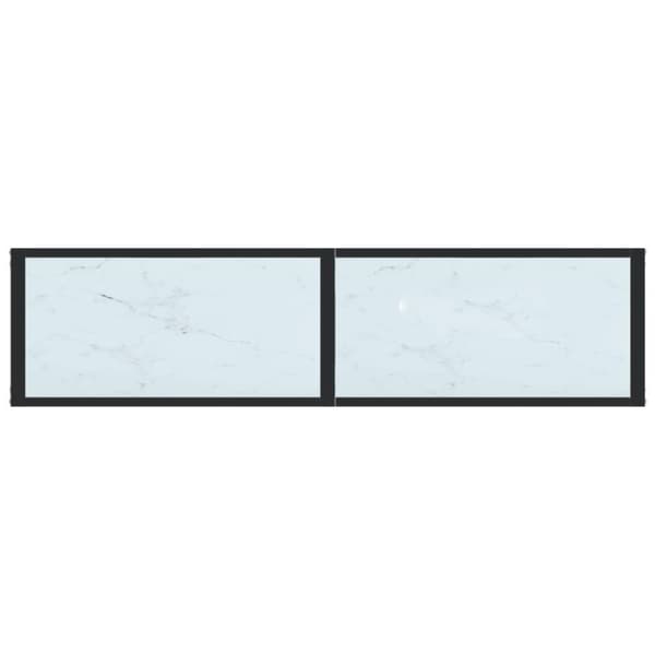 vidaXL Konsolipöytä valkoinen marmori 140x35x75,5 cm karkaistu lasi