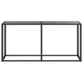 Miniatyrbillede 3 af 9: vidaXL konsolbord 160x35x75,5 cm hærdet glas sort
