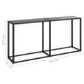 Miniatyrbillede 6 af 9: vidaXL konsolbord 160x35x75,5 cm hærdet glas sort