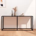 Miniatyrbillede 9 af 9: vidaXL konsolbord 160x35x75,5 cm hærdet glas sort