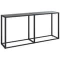 Miniatyrbillede 1 af 9: vidaXL konsolbord 160x35x75,5 cm hærdet glas sort