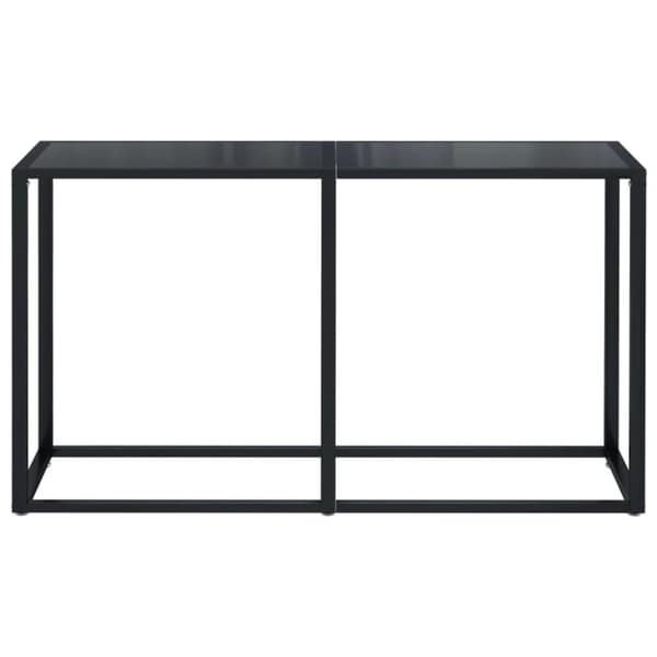 vidaXL Konsollbord svart 140x35x75,5 cm herdet glass