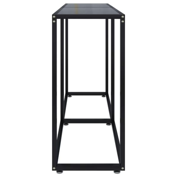 vidaXL Konsollbord svart 140x35x75,5 cm herdet glass