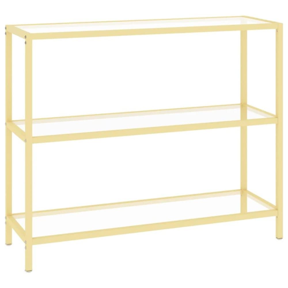 vidaXL Konsolbord transparent 100x36x90 cm härdat glas