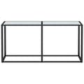 Miniatyrbilde 3 av 10: vidaXL Konsollbord hvit marmor 160x35x75,5 cm herdet glass