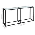 Miniatyrbilde 7 av 10: vidaXL Konsollbord hvit marmor 160x35x75,5 cm herdet glass