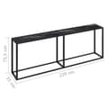 Miniatyrbilde 7 av 10: vidaXL Konsollbord svart marmor 220x35x75,5 cm herdet glass
