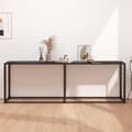 Miniatyrbilde 9 av 10: vidaXL Konsollbord svart marmor 220x35x75,5 cm herdet glass