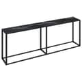 Miniatyrbilde 1 av 10: vidaXL Konsollbord svart marmor 220x35x75,5 cm herdet glass