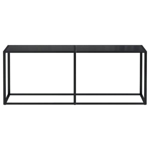 vidaXL Konsolipöytä musta 200x35x75,5 cm karkaistu lasi