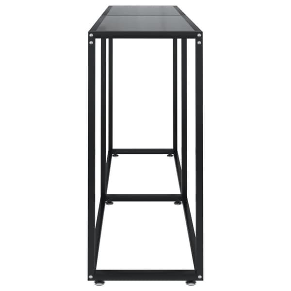 vidaXL Konsollbord svart 160x35x75,5 cm herdet glass