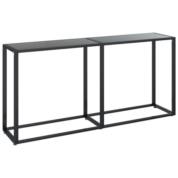 vidaXL Konsollbord svart 160x35x75,5 cm herdet glass