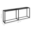Miniatyrbilde 7 av 10: vidaXL Konsollbord svart marmor 200x35x75,5 cm herdet glass