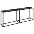 Miniatyrbilde 1 av 10: vidaXL Konsollbord svart marmor 200x35x75,5 cm herdet glass