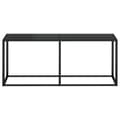Miniatyrbild 3 av 9: vidaXL Konsolbord svart 180x35x75,5 cm härdat glas