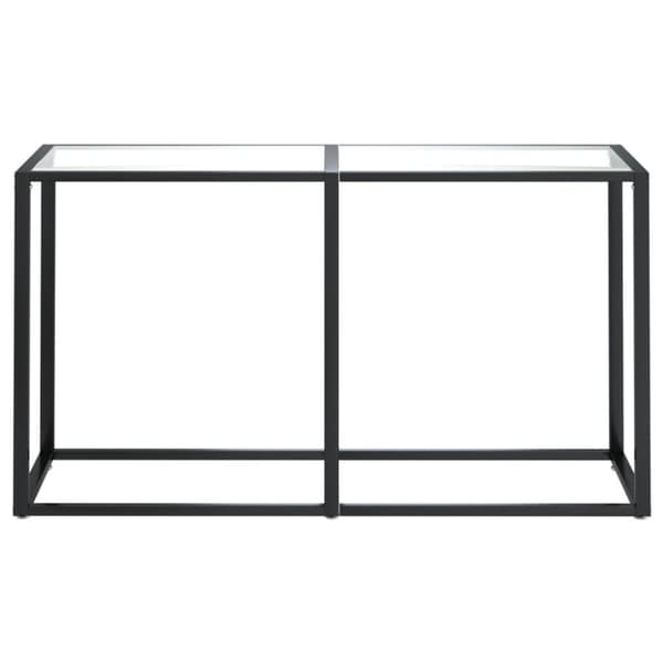 vidaXL konsolbord 140x35x75,5 cm hærdet glas transparent