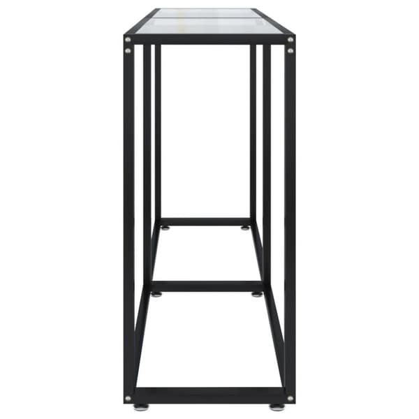 vidaXL konsolbord 140x35x75,5 cm hærdet glas transparent