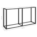 Miniatyrbillede 6 af 9: vidaXL konsolbord 140x35x75,5 cm hærdet glas transparent