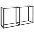Miniatyrbillede 1 af 9: vidaXL konsolbord 140x35x75,5 cm hærdet glas transparent