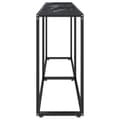 Miniatyrbillede 4 af 10: vidaXL konsolbord 180x35x75,5 cm hærdet glas sort marmor
