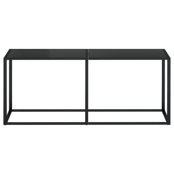 vidaXL konsolbord 180x35x75,5 cm hærdet glas sort