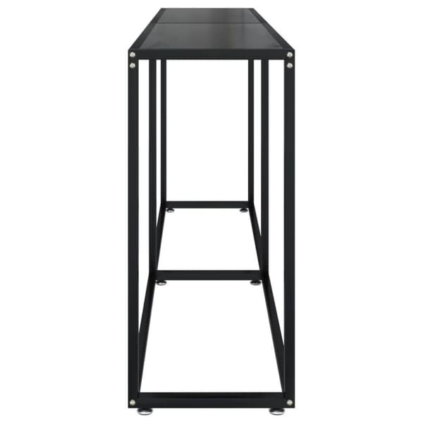 vidaXL konsolbord 180x35x75,5 cm hærdet glas sort