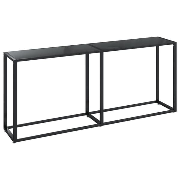 vidaXL konsolbord 180x35x75,5 cm hærdet glas sort