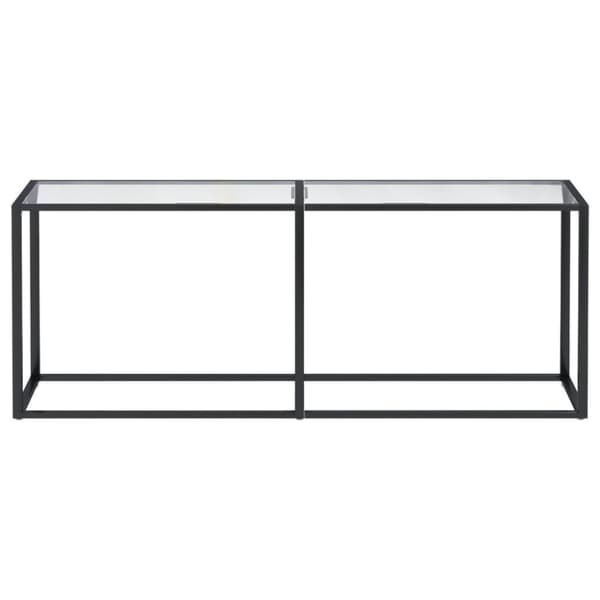 vidaXL Konsolbord transparent 200x35x75,5 cm härdat glas