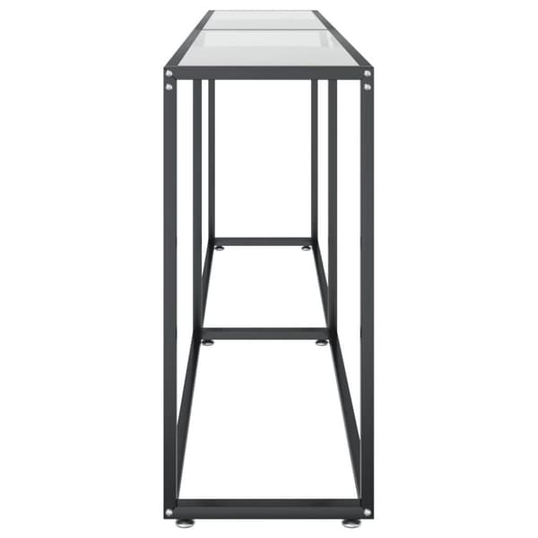 vidaXL Konsolbord transparent 200x35x75,5 cm härdat glas