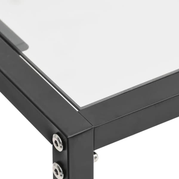 vidaXL Konsolbord transparent 200x35x75,5 cm härdat glas