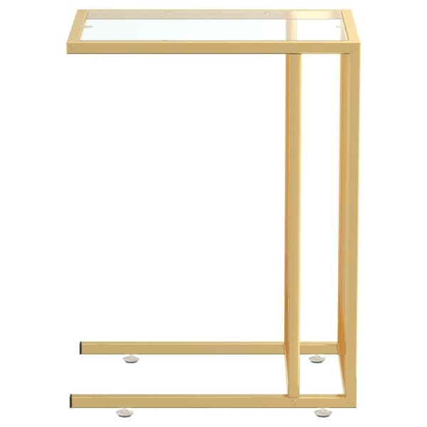 vidaXL sidebord 50x35x65 cm hærdet glas transparent
