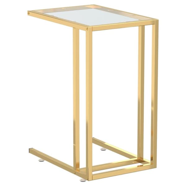 vidaXL sidebord 50x35x65 cm hærdet glas transparent