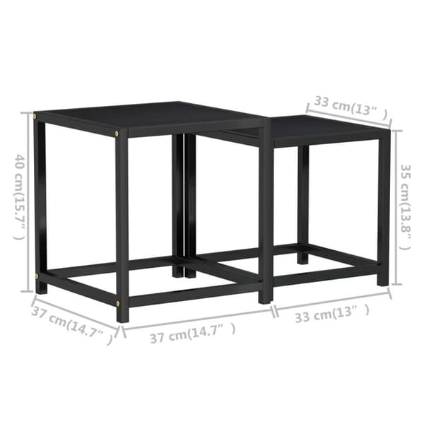 vidaXL sideborde 2 stk. MDF sort