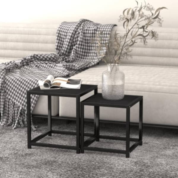 vidaXL sideborde 2 stk. MDF sort