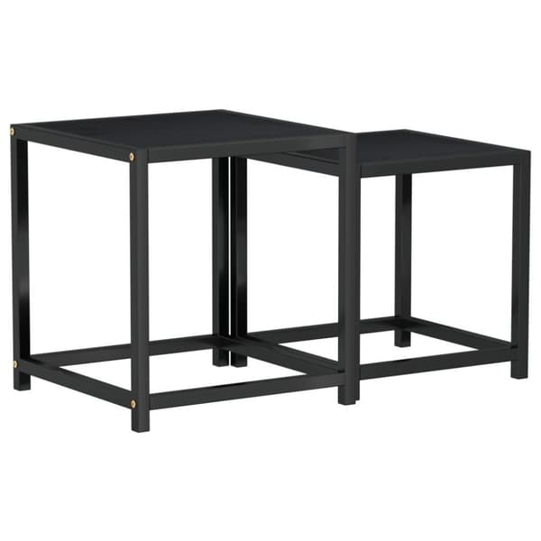 vidaXL Teepöydät 2 kpl MDF musta