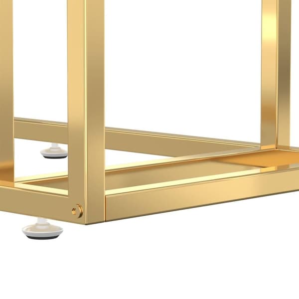 vidaXL sidebord 50x35x65 cm hærdet glas sort