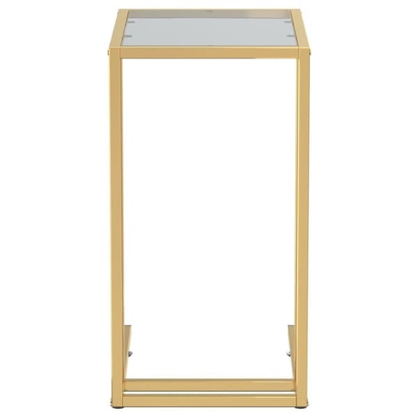 vidaXL Sidobord till datorbord svart 50x35x65 cm härdat glas